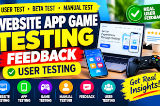 user test beta test manual test website app game testing feedback user testing