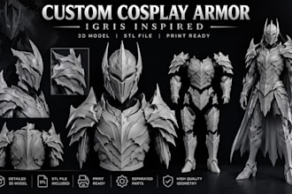 3d wearable cosplay armor 3d cosplay creation anime cosplay mask helmet stl file