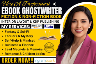 ghostwrite your fiction and nonfiction book amazon  kdp ebook ghost writer