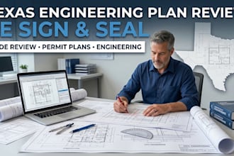 review sign seal texas engineering plans for permit approval