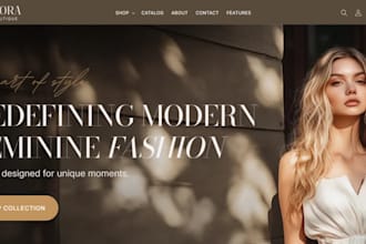 design fashion shopify website clothing brand, shopify boutique clothing store