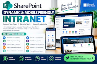 create sharepoint dynamic and mobile friendly intranet