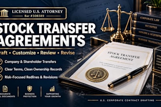 draft an agreement to transfer company stock