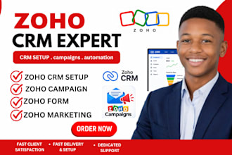 setup zoho CRM, zoho campaigns and business automation