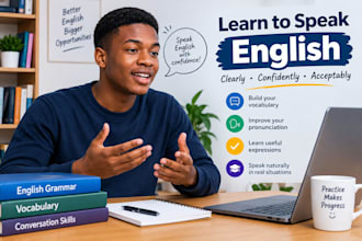 assist you in learning and  how  good in english speaking
