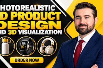 create photorealistic 3d product rendering, modeling and product visualization