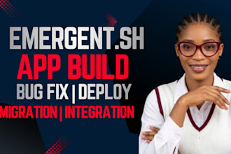 develop your emergent ai apps saas mvp dashboard or business platform bug fixing