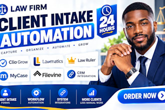 setup law firm client intake clio lawmatics law ruler mycase filevine automation
