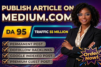 publish premium guest posting service on medium,com with SEO guest post