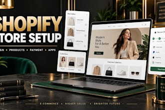 do shopify store setup, design, customization and SEO