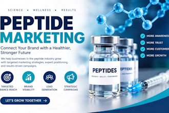 do peptide marketing, facebook ads, google ads and peptide seo