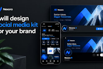 design professional social media kit for your brand