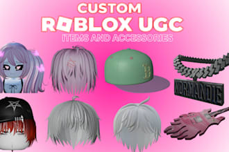create custom roblox ugc accessories, hair and outfits