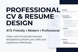 create a professional ats friendly CV resume