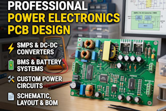design smps, dc dc converter, bms and power electronics pcb