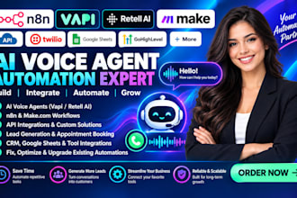 setup n8n make com ai automation with API vapi retell ai voice calling agent