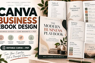 design canva business ebook, business guide, company ebook, lead magnet or pdf