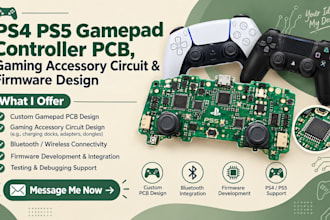 do ps4 ps5 gamepad controller pcb, gaming accessory circuit and firmware design
