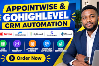 setup gohighlevel appointwise ai automation workflow sales funnel twilio n8n CRM