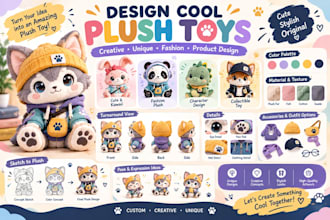 design soft plush toys