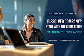 restore a dissolved UK company with rt01 eligibility review