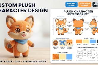 reate custom stuffed animal and plush toy designs for your character