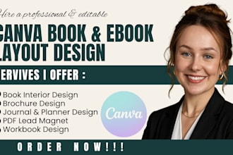 do editable canva ebook layout design pdf lead magnet brochure book design