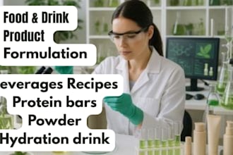 formulate food product, protein bars, powder, hydration drink