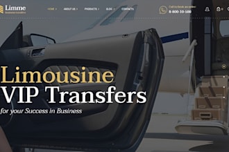 build wix limousine service website luxury transportation booking website