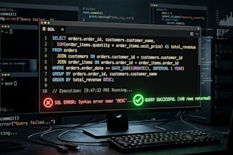 fix, edit, debug or optimize your existing sql query