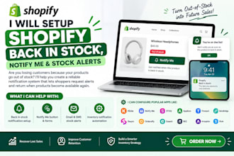 setup shopify back in stock  kbite notify me stoq appikon timesact setubridge
