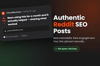 promote website link with authentic reddit SEO post