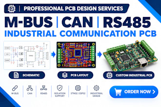 design m bus can rs485 industrial communication pcb