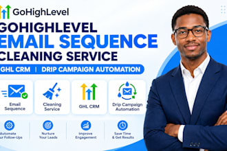 gohighlevel email sequence cleaning service ghl crm drip campaign automation