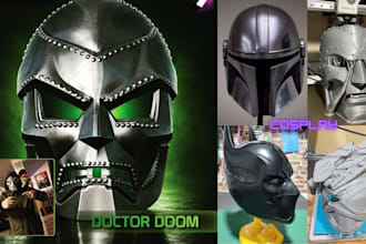 design 3d mask 3d helmet wearable 3d cosplay mask oni anime mask for 3d printing