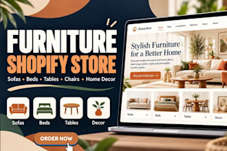 design furniture website home decor website interior decor shopify store website