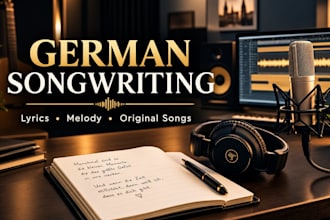 write an original german song with lyrics, melody and custom songwriting