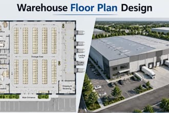 design professional warehouse layout architecture floor plan industrial facility