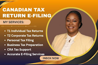 efile canadian tax returns for individual t1 and business t2