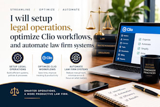 setup legal operations, optimize clio workflows, and automate law firm systems