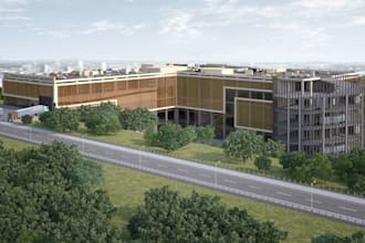 3d modern industrial warehouse,mixed use building render,commercial parking lots