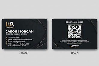 business card design for business with qr code