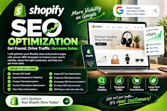 create ecommerce marketing website, seo optimization, and boost shopify sales