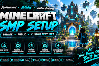 setup a professional minecraft smp with custom features