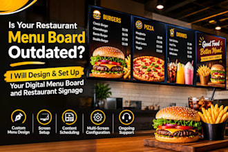 setup your digital menu board and signage for restaurants