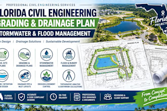 florida civil engineering, grading and drainage plan stormwater flood management