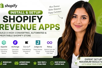 install and setup shopify revenue apps like klaviyo rebuy judgeme recharge