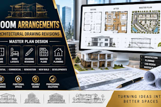 do room arrangements architectural drawings revisions master plan