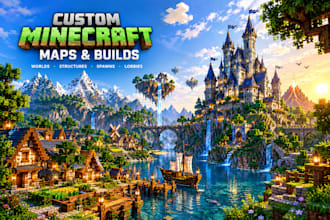 build custom minecraft maps, builds, structures and worlds