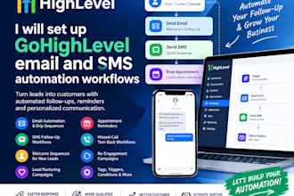 set up gohighlevel email automation sms automation workflows